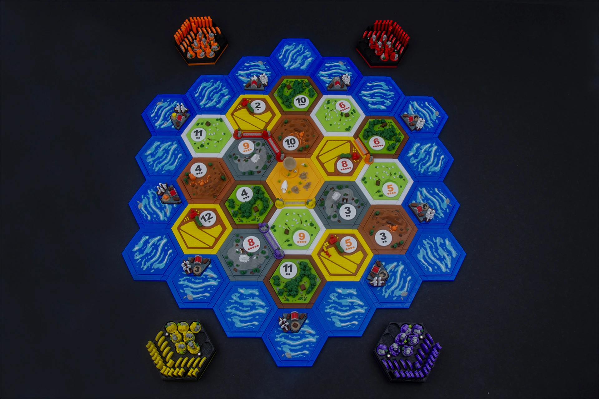 BASIC Settler of Catan 3D upgrade kit for (3-4 players)