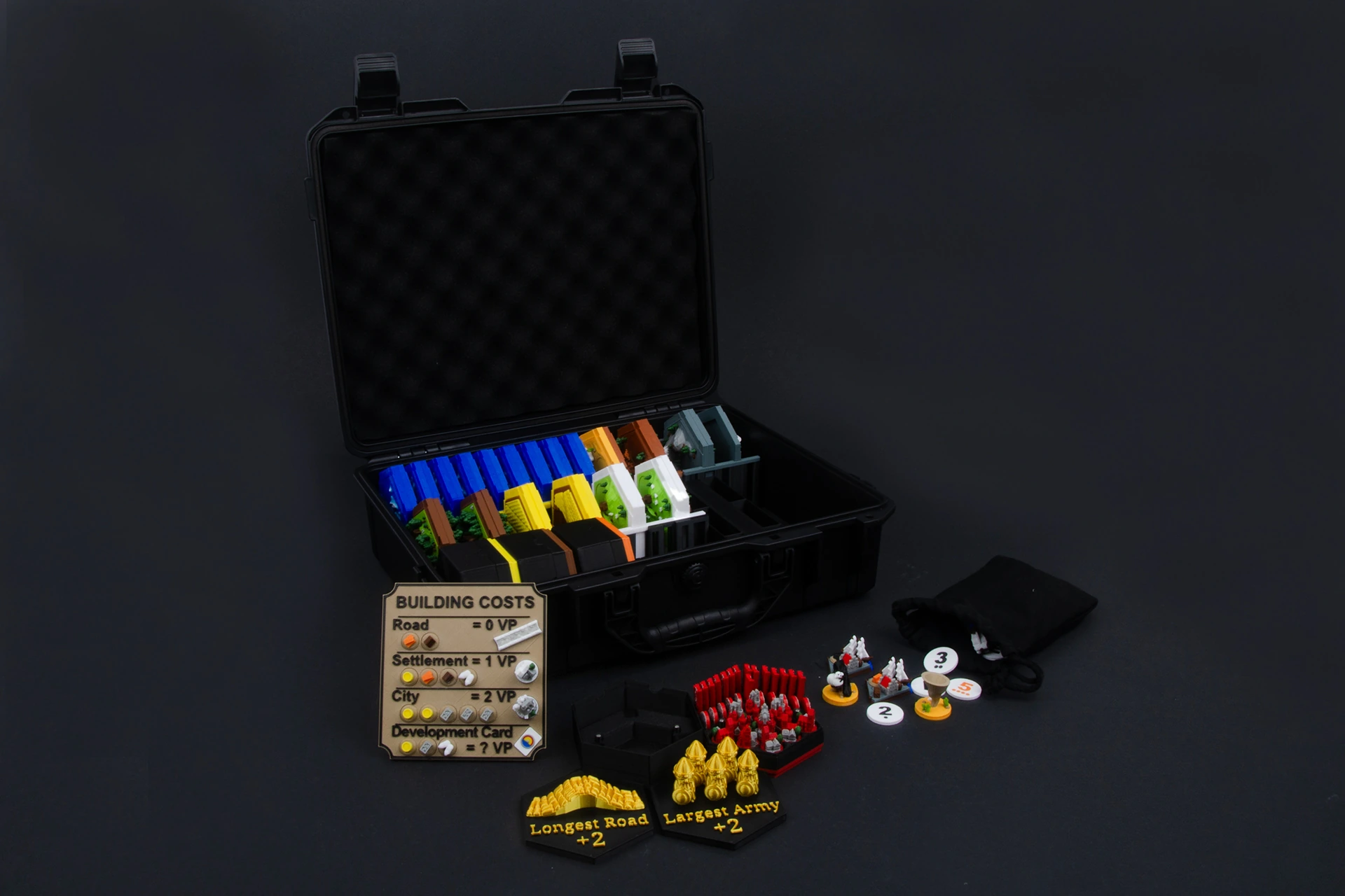 DELUXE Settler of Catan 3D upgrade kit for 3-4 players (sturdy hard plastic box) — photo 2