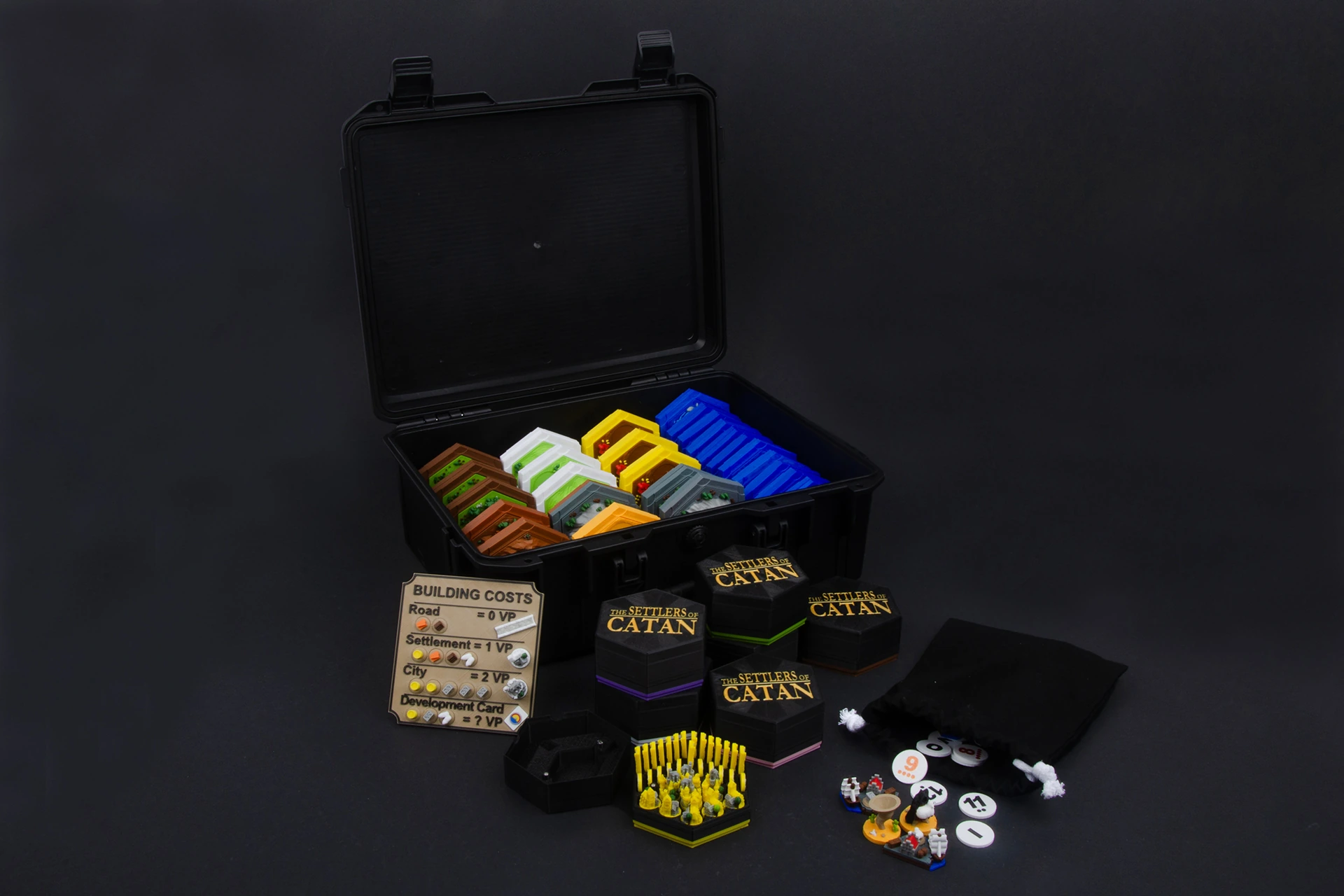 DELUXE Settler of Catan 3D upgrade kit for 3-6 players (sturdy hard plastic box) — photo 6