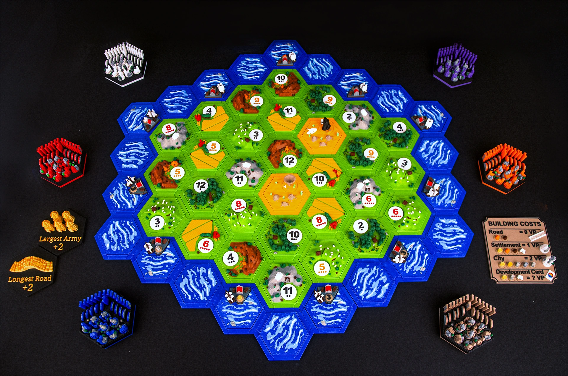 Limited Edition Meadow Green Catan 3D Upgrade Kit (3-6 Players)
