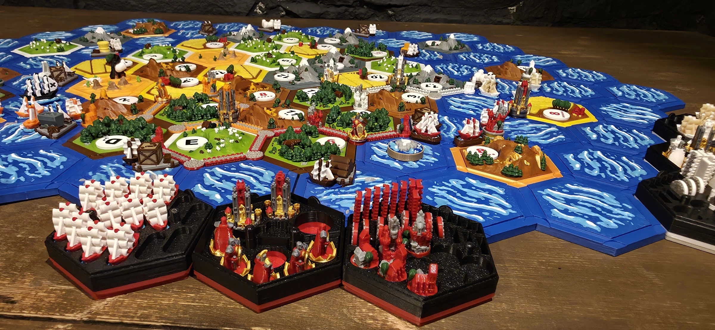 SEAFARERS + Cities&Knights + Base game Catan Upgrade Deluxe 3D Set (3-6 Players)
